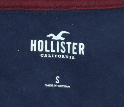 Hollister Women Navy Blue Santa Clara 1/4 Zip Pullover Sweatshirt S