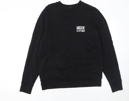 Mens UK Size M MDUK Clothing Black Pullover Sweatshirt