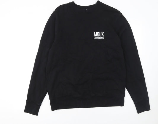 Mens UK Size M MDUK Clothing Black Pullover Sweatshirt