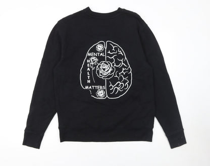 Mens UK Size M MDUK Clothing Black Pullover Sweatshirt