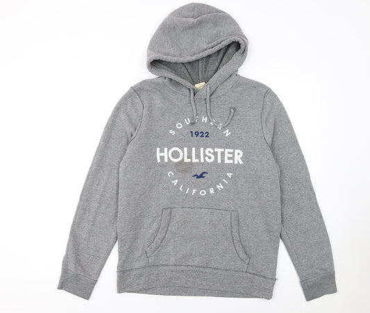 Mens UK Size S Hollister Grey Pullover Hoodie