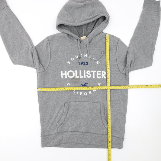 Mens UK Size S Hollister Grey Pullover Hoodie