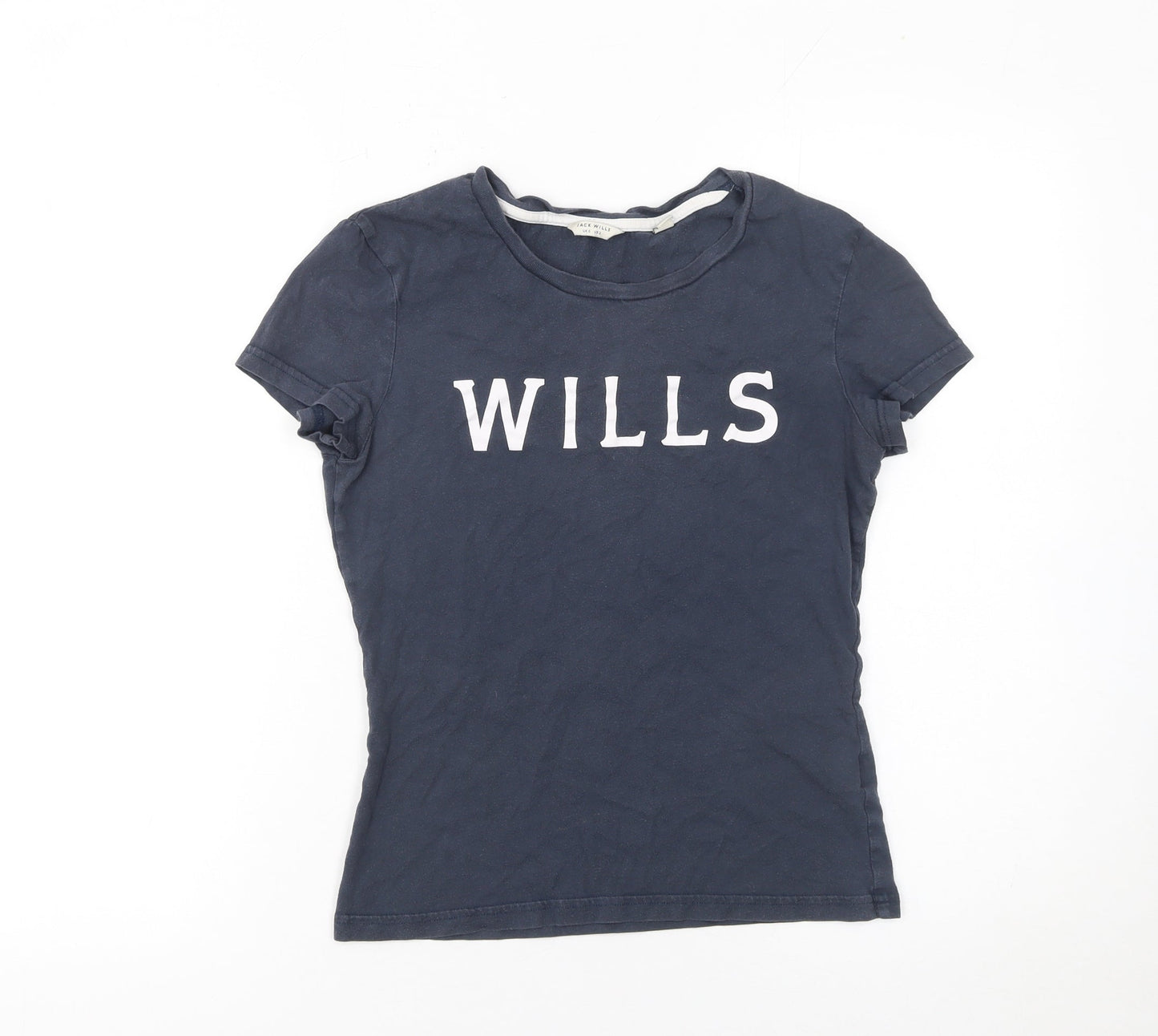 Womens UK Size 6 Jack Wills Blue Basic T-Shirt