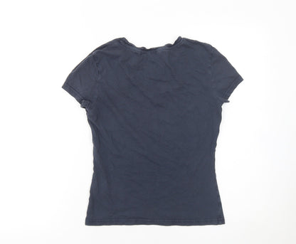 Womens UK Size 6 Jack Wills Blue Basic T-Shirt
