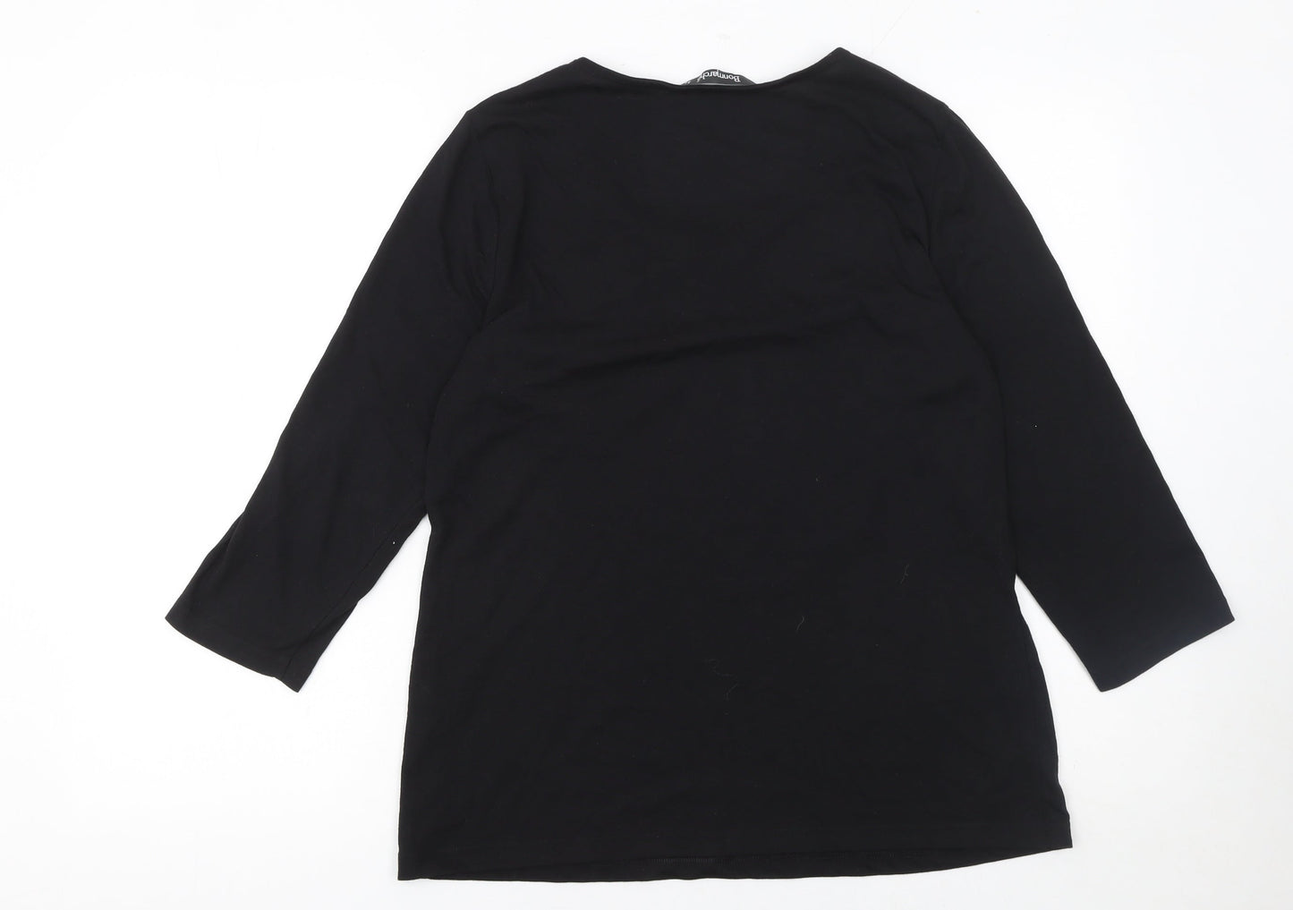 Bonmarché Womens Black Rhinestone Christmas Tree T-Shirt Size 14