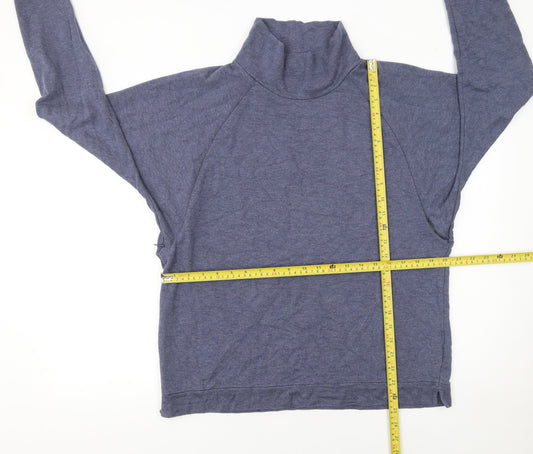 GAP Womens Blue Maternity Roll Neck Pullover Sweatshirt Size L