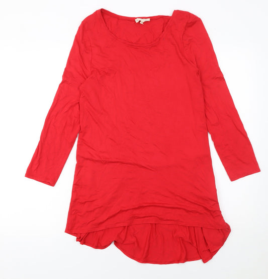 Phase Eight Women Red Tunic Jersey Long Sleeve Top UK 12