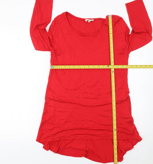 Phase Eight Women Red Tunic Jersey Long Sleeve Top UK 12