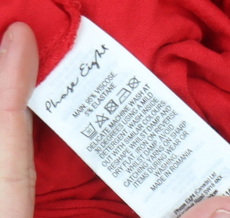 Womens UK Size 12 Phase Eight Red Tunic T-Shirt