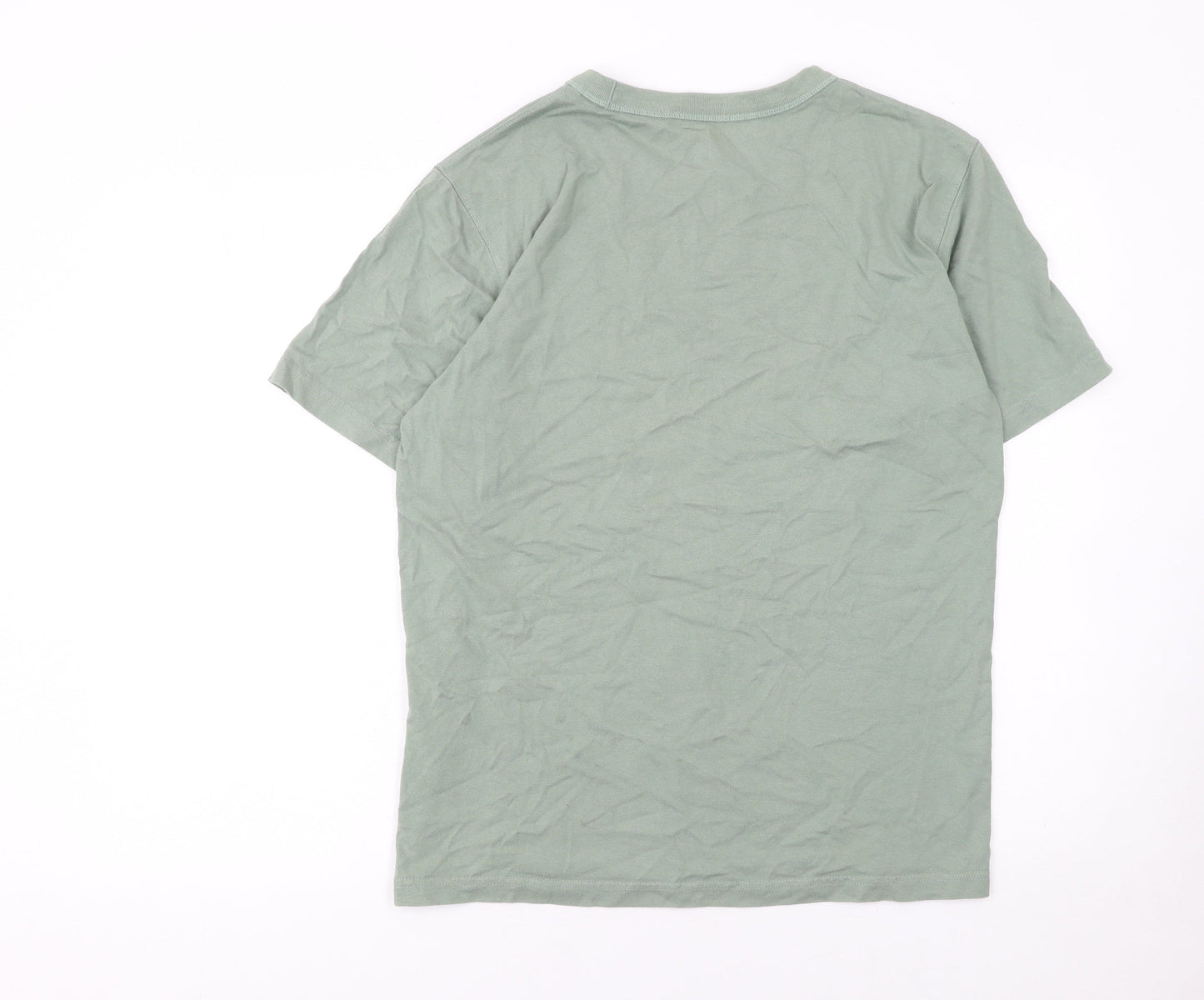 Uniqlo Men's Green Cotton Crew Neck Short Sleeve T-Shirt Size S