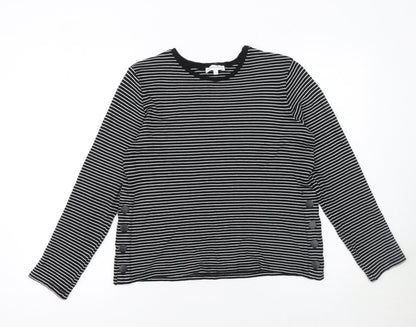 Womens UK Size 12 Warehouse Black Basic T-Shirt