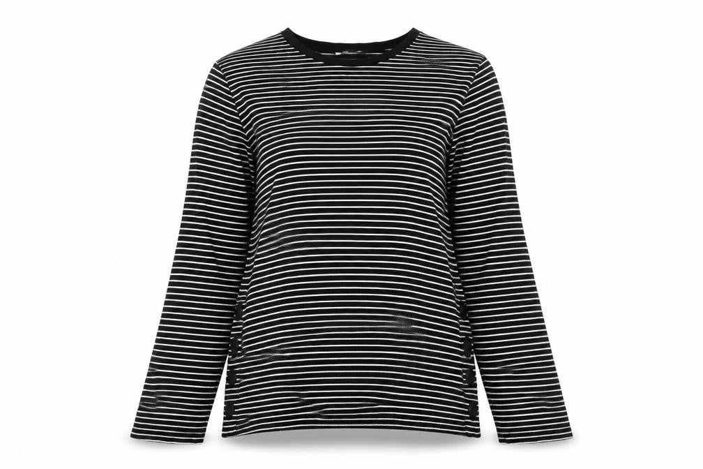 Womens UK Size 12 Warehouse Black Basic T-Shirt