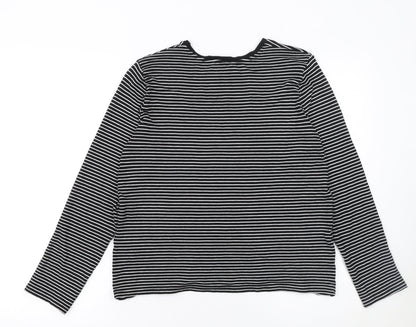 Womens UK Size 12 Warehouse Black Basic T-Shirt
