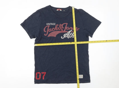Mens UK Size S JACK & JONES Blue  T-Shirt