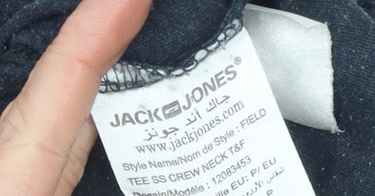 Mens UK Size S JACK & JONES Blue  T-Shirt