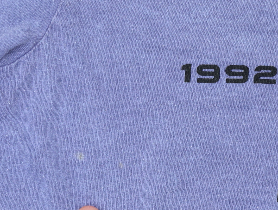 Topman Men's Purple Graphic Print Cotton T-Shirt Size L