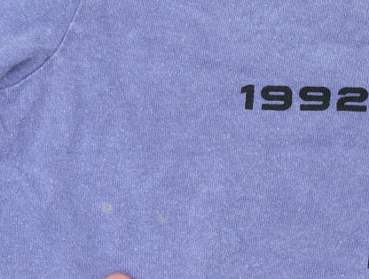 Topman Men's Purple Graphic Print Cotton T-Shirt Size L