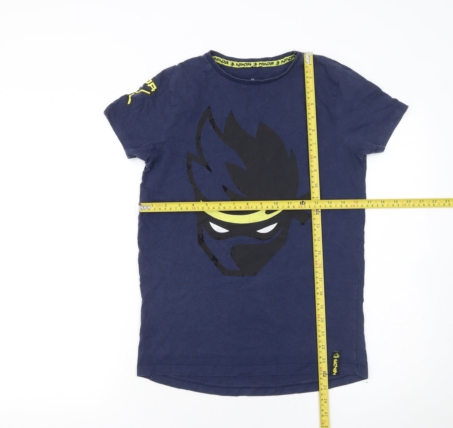 Boys UK Size 11-12 Years Ninja Blue Basic T-Shirt