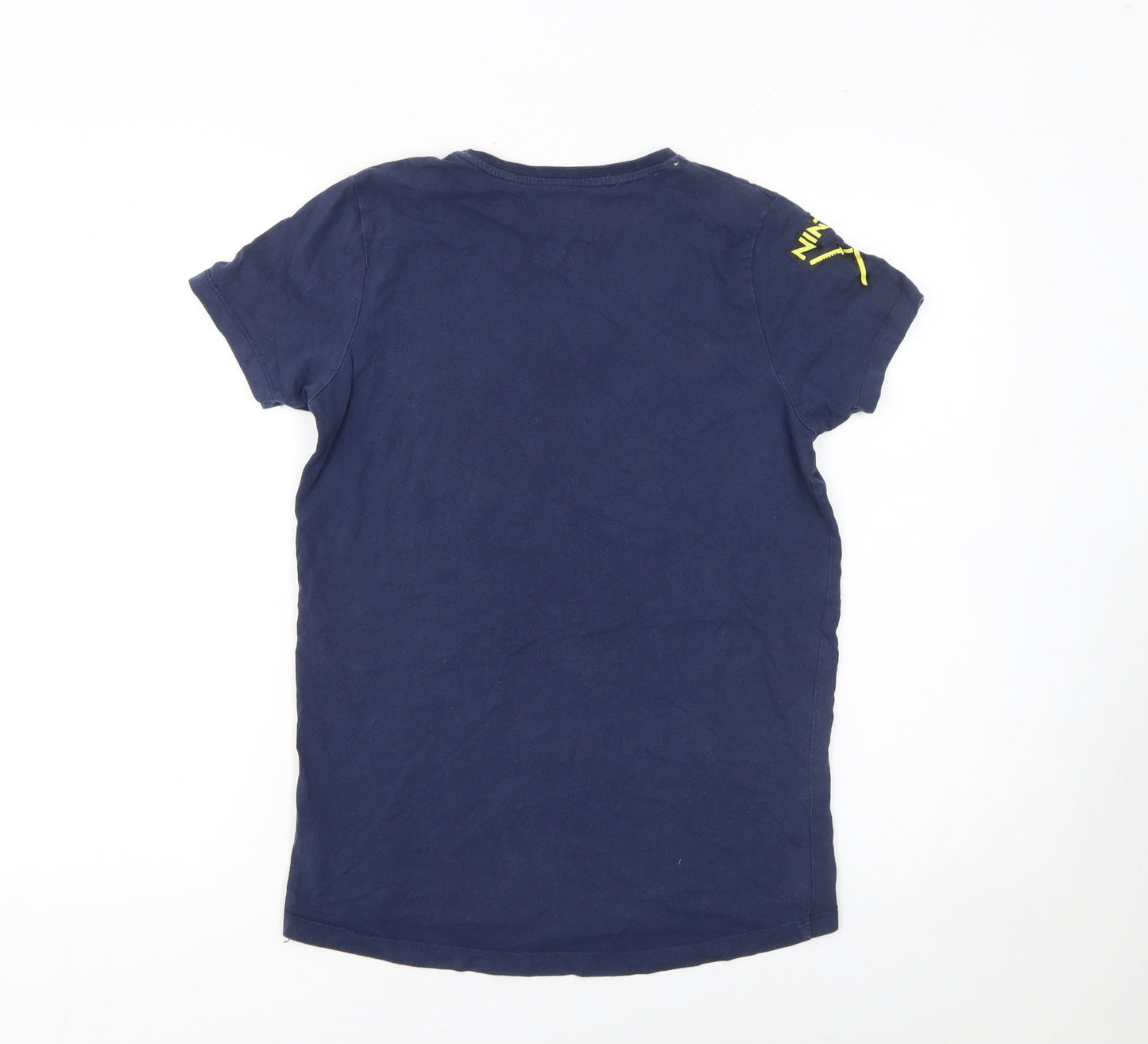Boys UK Size 11-12 Years Ninja Blue Basic T-Shirt