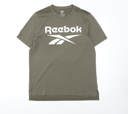 Mens UK Size M Reebok Green Gym & Training Running & Jogging CrossFit T-Shirt