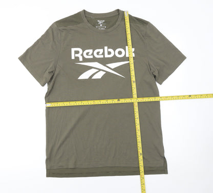 Mens UK Size M Reebok Green Gym & Training Running & Jogging CrossFit T-Shirt