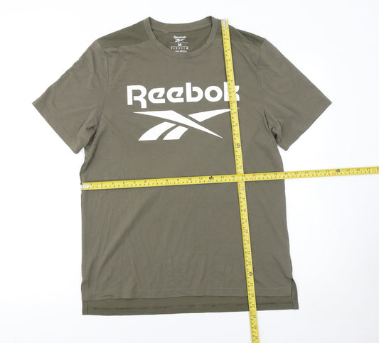 Mens UK Size M Reebok Green Gym & Training Running & Jogging CrossFit T-Shirt