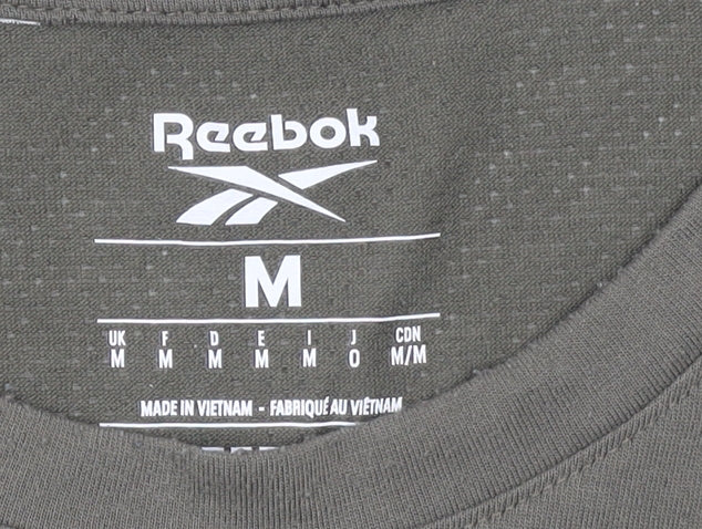 Mens UK Size M Reebok Green Gym & Training Running & Jogging CrossFit T-Shirt