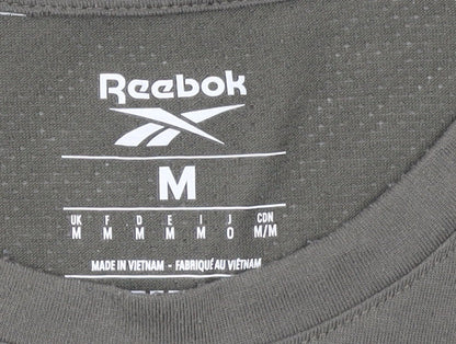 Mens UK Size M Reebok Green Gym & Training Running & Jogging CrossFit T-Shirt