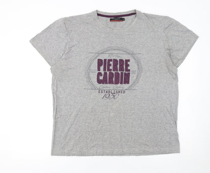 Mens UK Size 2XL Pierre Cardin Grey  T-Shirt