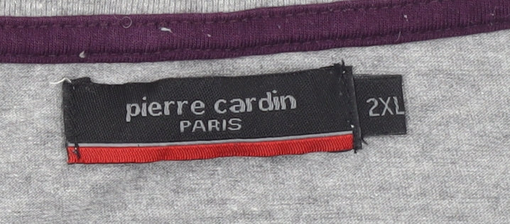 Mens UK Size 2XL Pierre Cardin Grey  T-Shirt