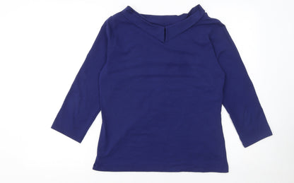 Womens UK Size M Hobbs Blue Basic Blouse