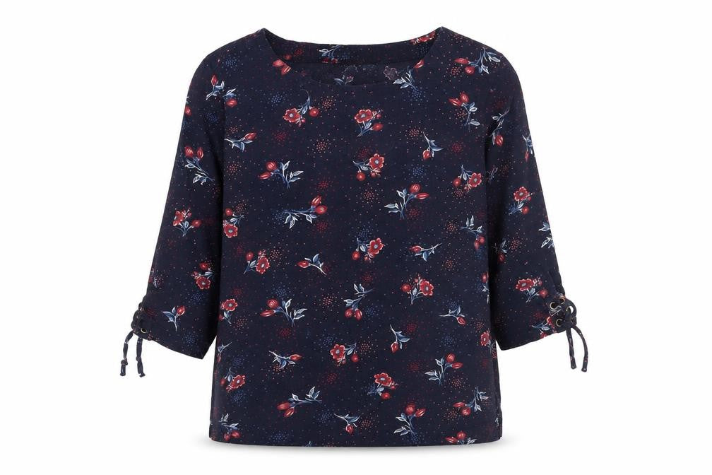Womens UK Size 18 Monsoon Blue Tunic Blouse