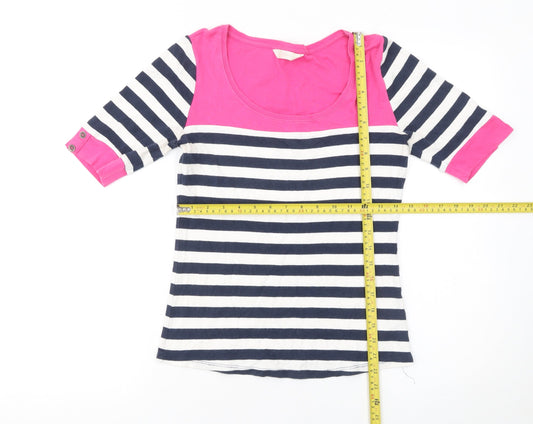 Womens UK Size 12 BHS Multicoloured Basic T-Shirt