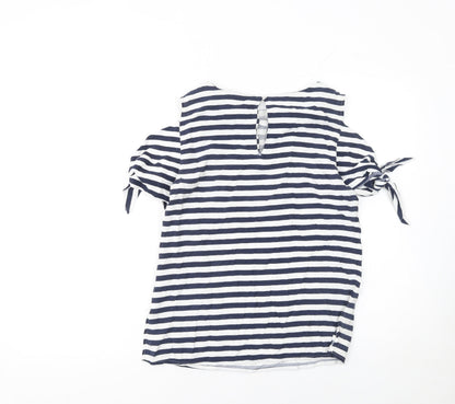Womens UK Size 12 Oasis Blue Tunic Blouse