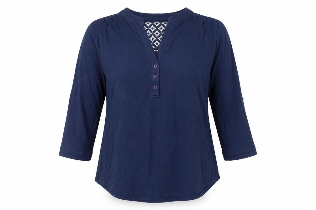 Womens UK Size 10 Roman Blue Tunic Blouse