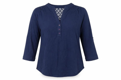 Womens UK Size 10 Roman Blue Tunic Blouse