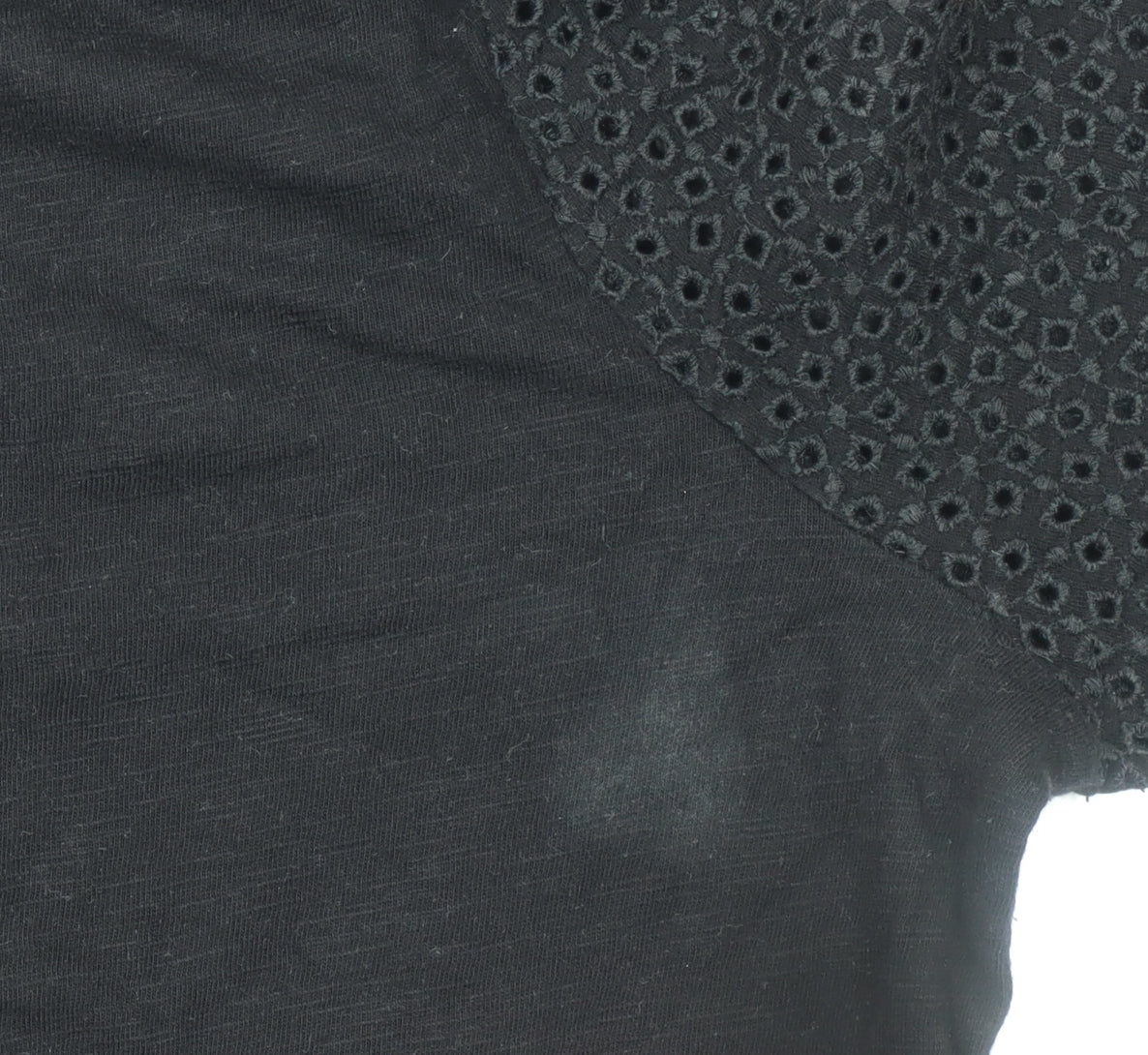 Womens UK Size S Whistles Black Basic T-Shirt