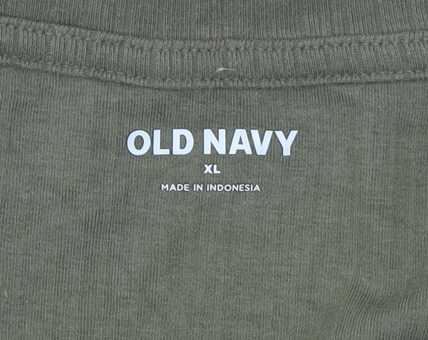 Old Navy Women's Green Long Sleeve Square Neck Jersey Top XL