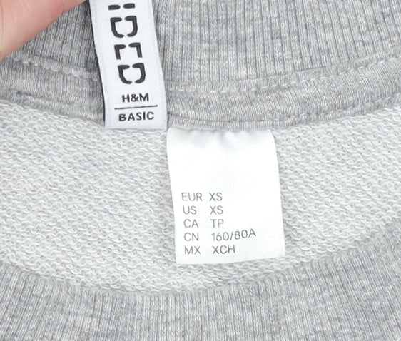 Womens UK Size XS H&M Grey Pullover Sweatshirt