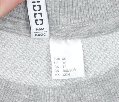 Womens UK Size XS H&M Grey Pullover Sweatshirt