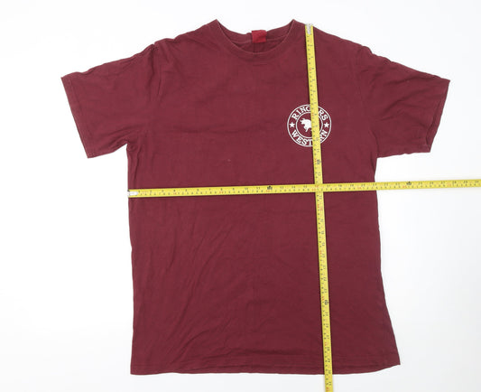 Ringers Western Men's Red 2XL Graphic Print Cotton T-Shirt