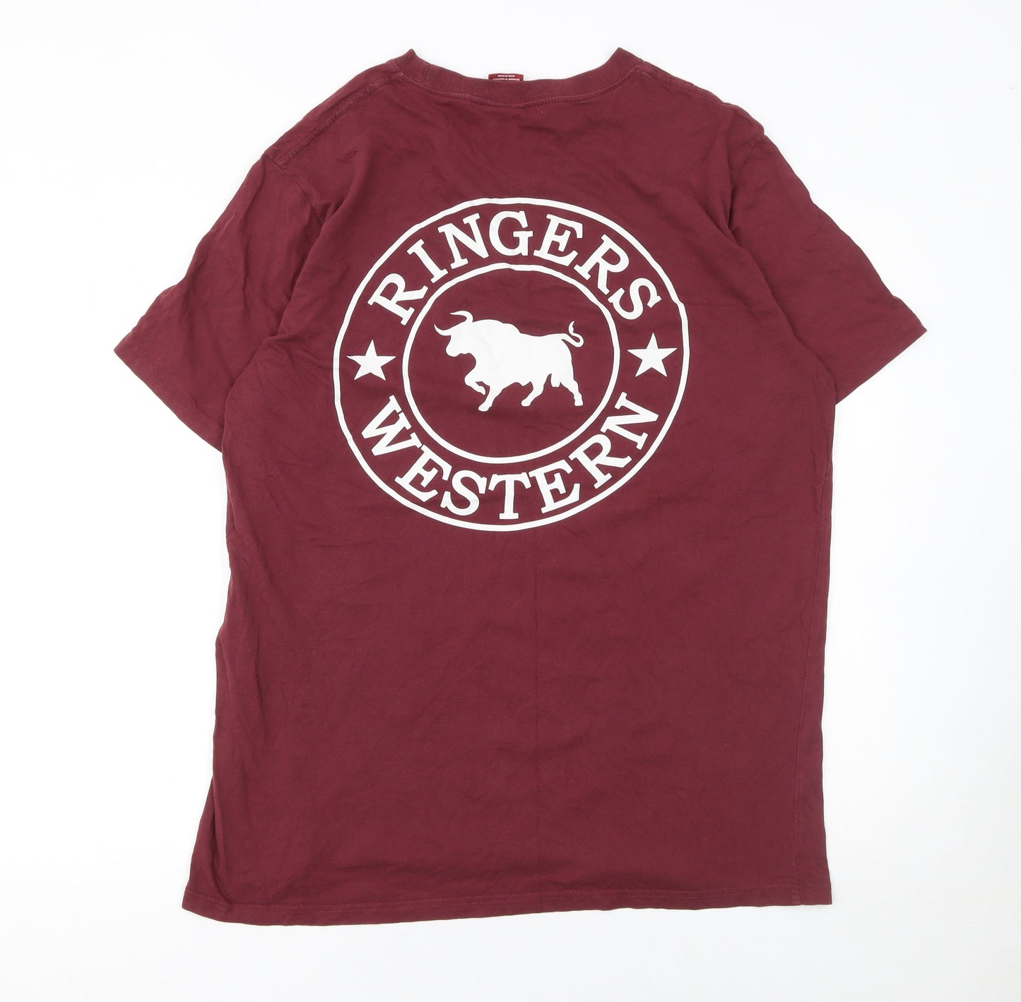 Ringers Western Men's Red 2XL Graphic Print Cotton T-Shirt