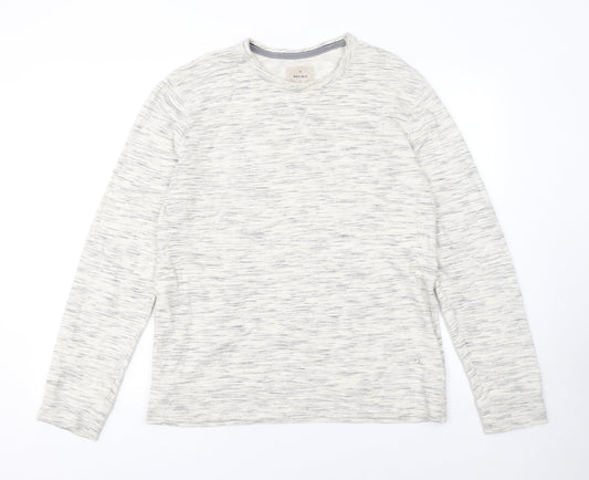 White Stuff Men's Grey Marl Cotton Crew Neck Sweatshirt Size S