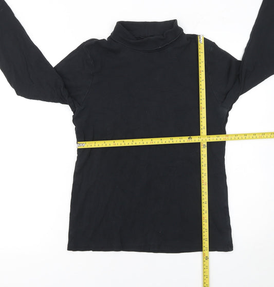 Womens UK Size M Uniqlo Black Basic T-Shirt