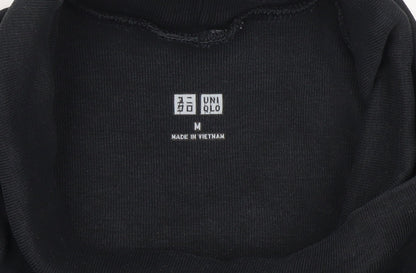 Womens UK Size M Uniqlo Black Basic T-Shirt