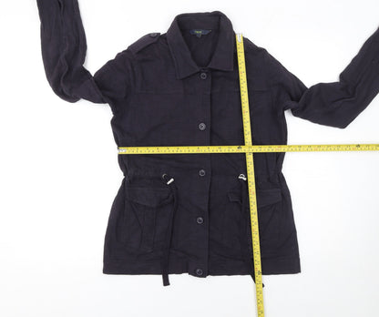Womens UK Size 10 NEXT Black Military Jacket