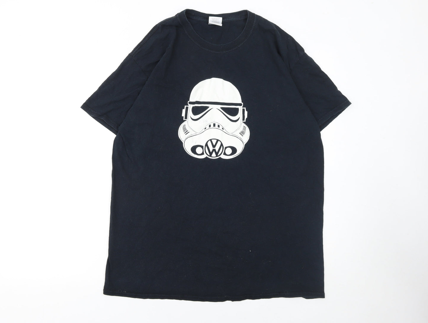 Mens UK Size L Gildan Black  T-Shirt