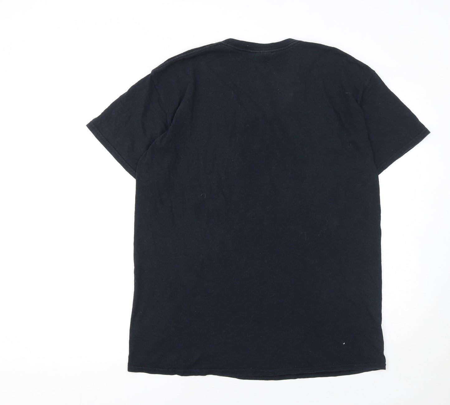 Mens UK Size L Gildan Black  T-Shirt
