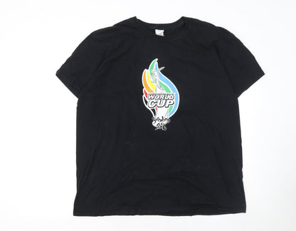 Mens UK Size XL Gildan Black  T-Shirt