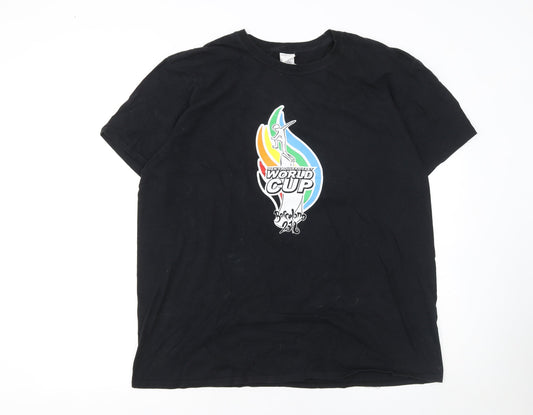 Mens UK Size XL Gildan Black  T-Shirt